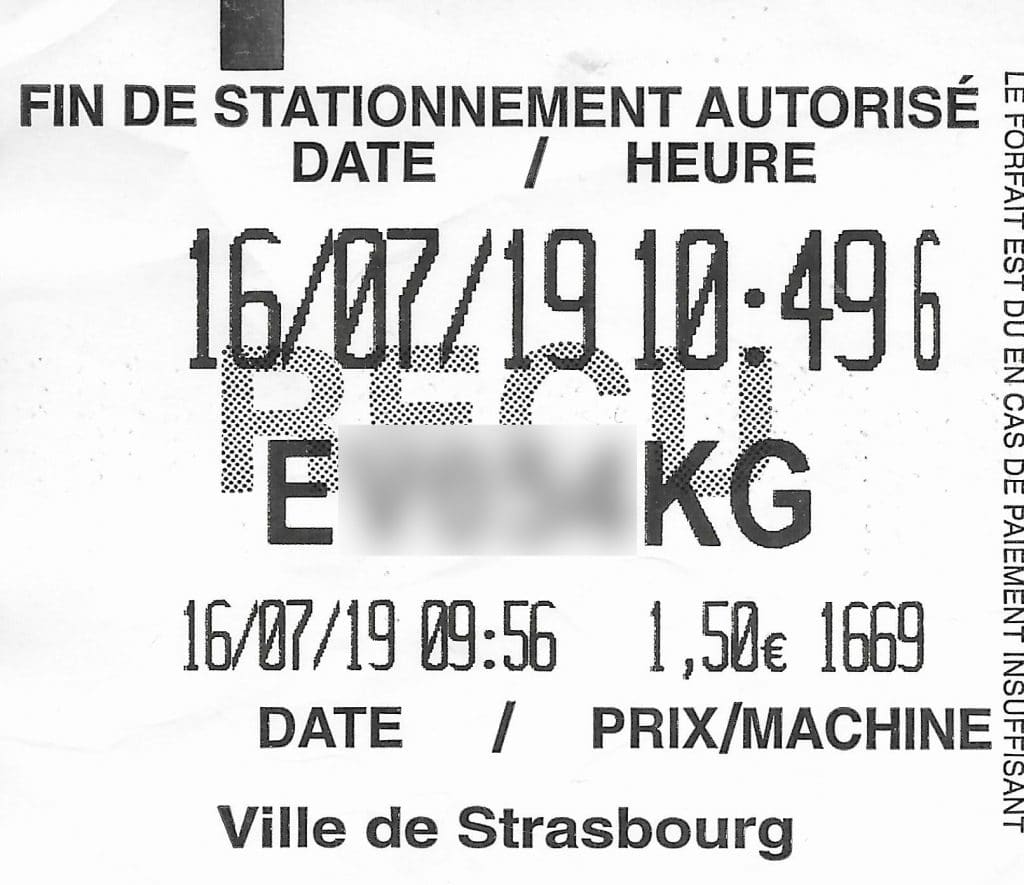 Ticket horodateur